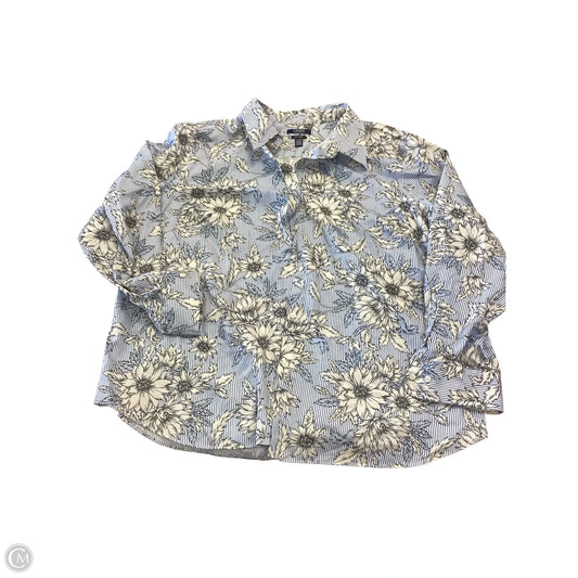 Top Long Sleeve By Chaps In Floral Print, Size: 2x