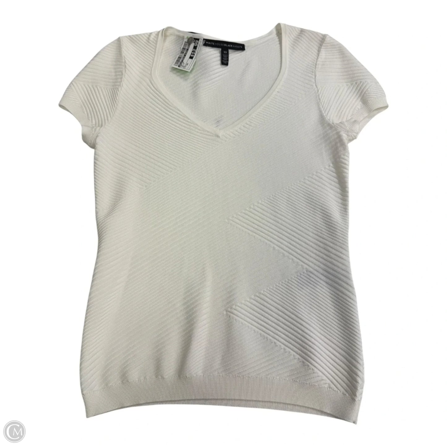 Top Short Sleeve By White House Black Market In White, Size: Xs