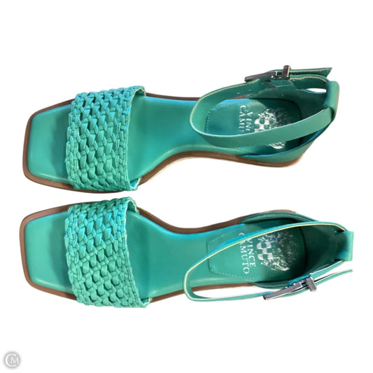 Sandals Heels Wedge By Vince Camuto In Teal, Size: 7.5