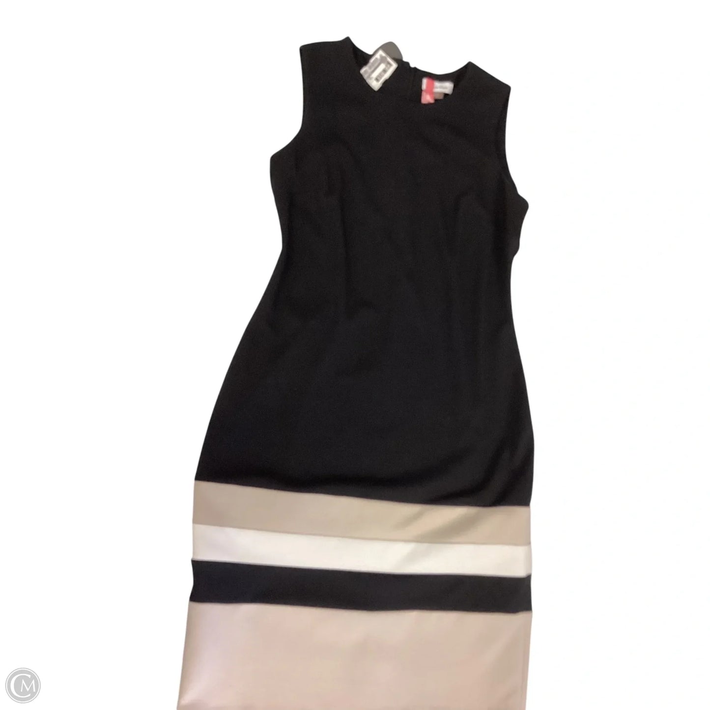 Dress Work By Calvin Klein In Black & Brown, Size: M