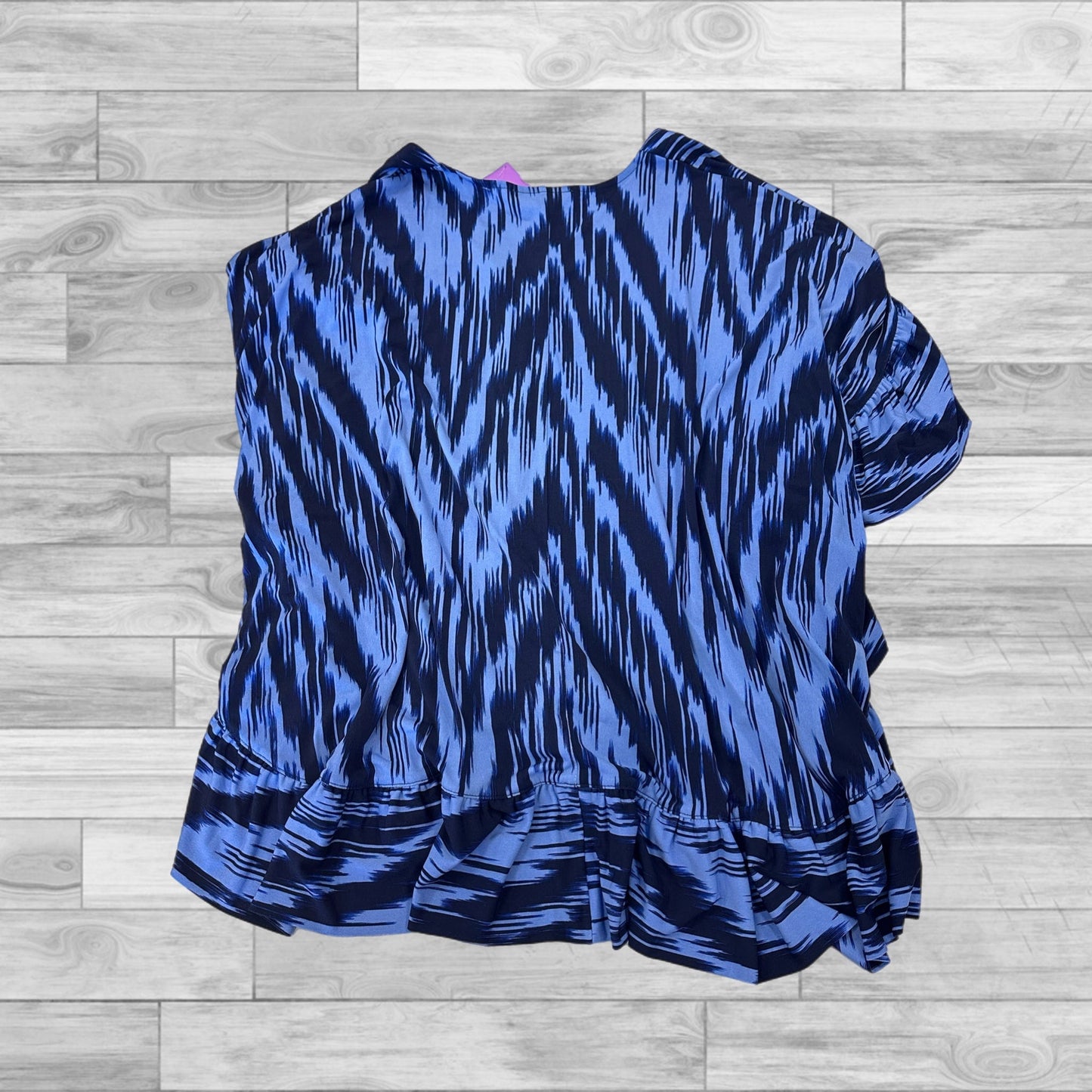 Blue Top Short Sleeve Michael By Michael Kors, Size Xl