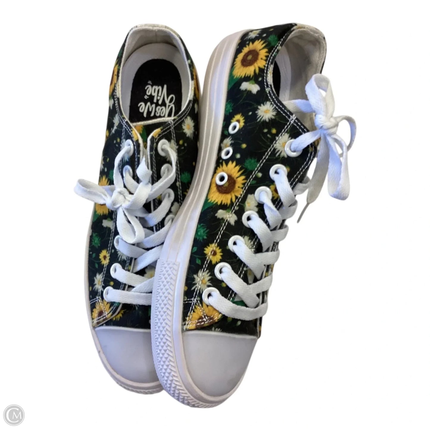 Shoes Sneakers By Clothes Mentor In Black & Yellow, Size: 7