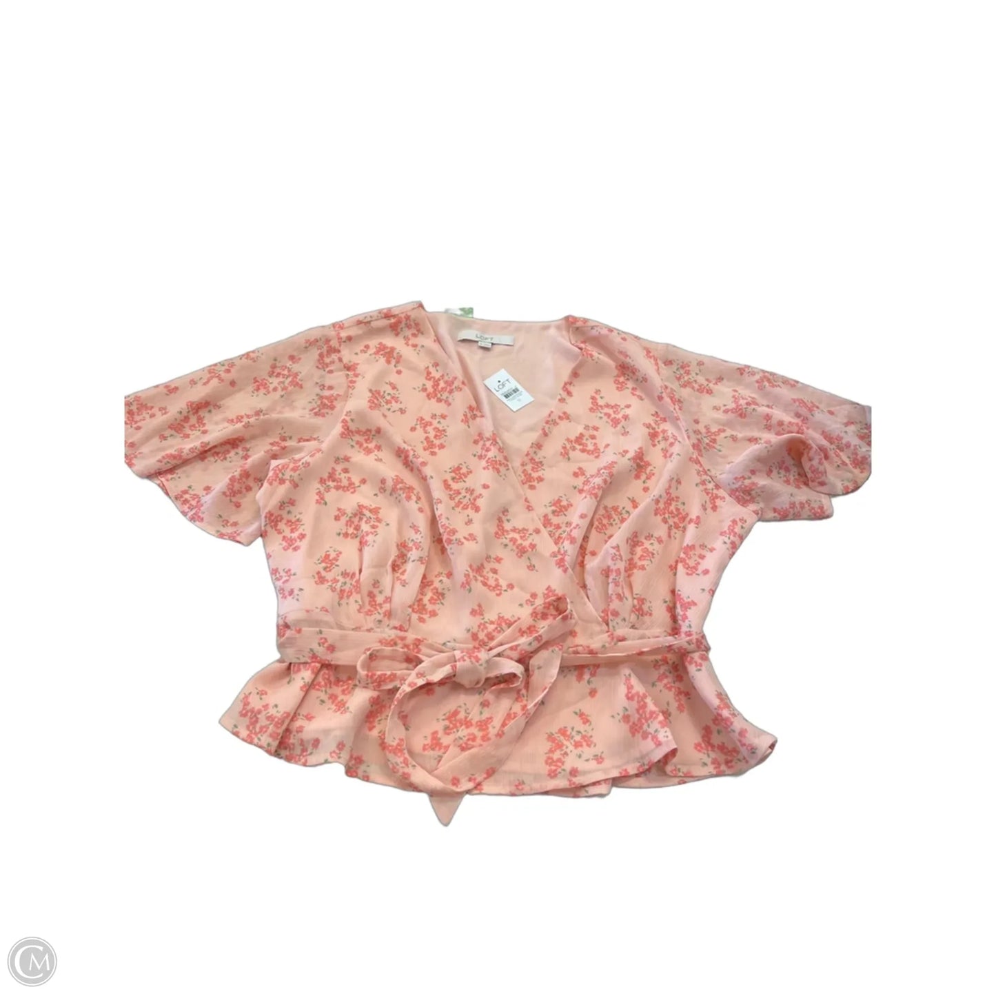 Top Short Sleeve By Loft In Pink, Size: 12