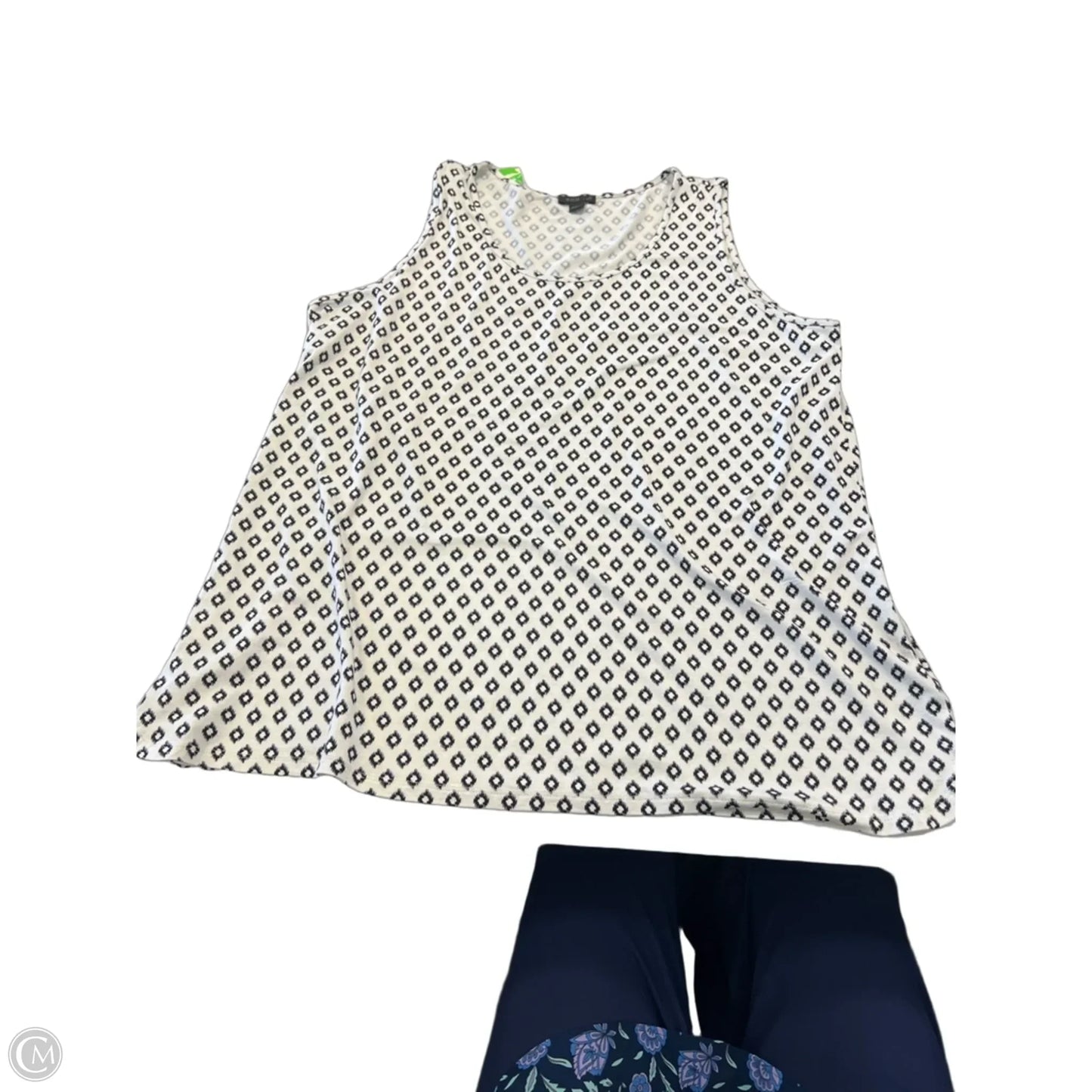 Top Sleeveless By J. Jill In Black & White, Size: L