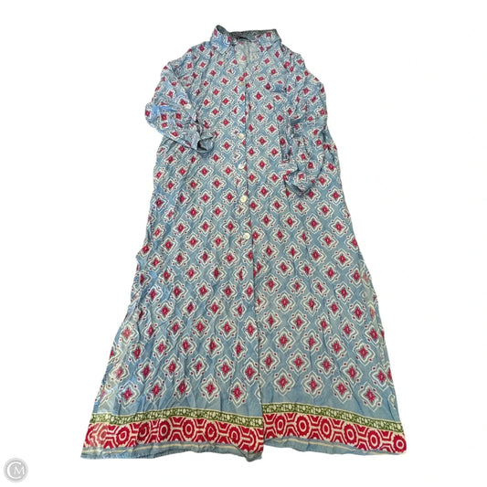 Dress Casual Maxi By Zara In Blue & Pink, Size: S