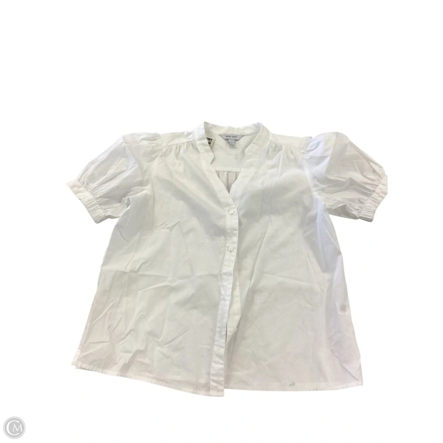 Top Short Sleeve By Nine West In White, Size: M