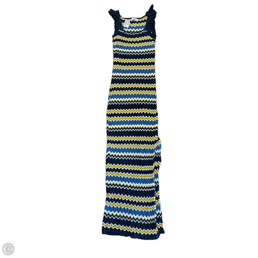 Dress Casual Maxi By Heartloom In Blue & Yellow, Size: L