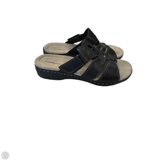Sandals Flats By Croft And Barrow In Black & Brown, Size: 6