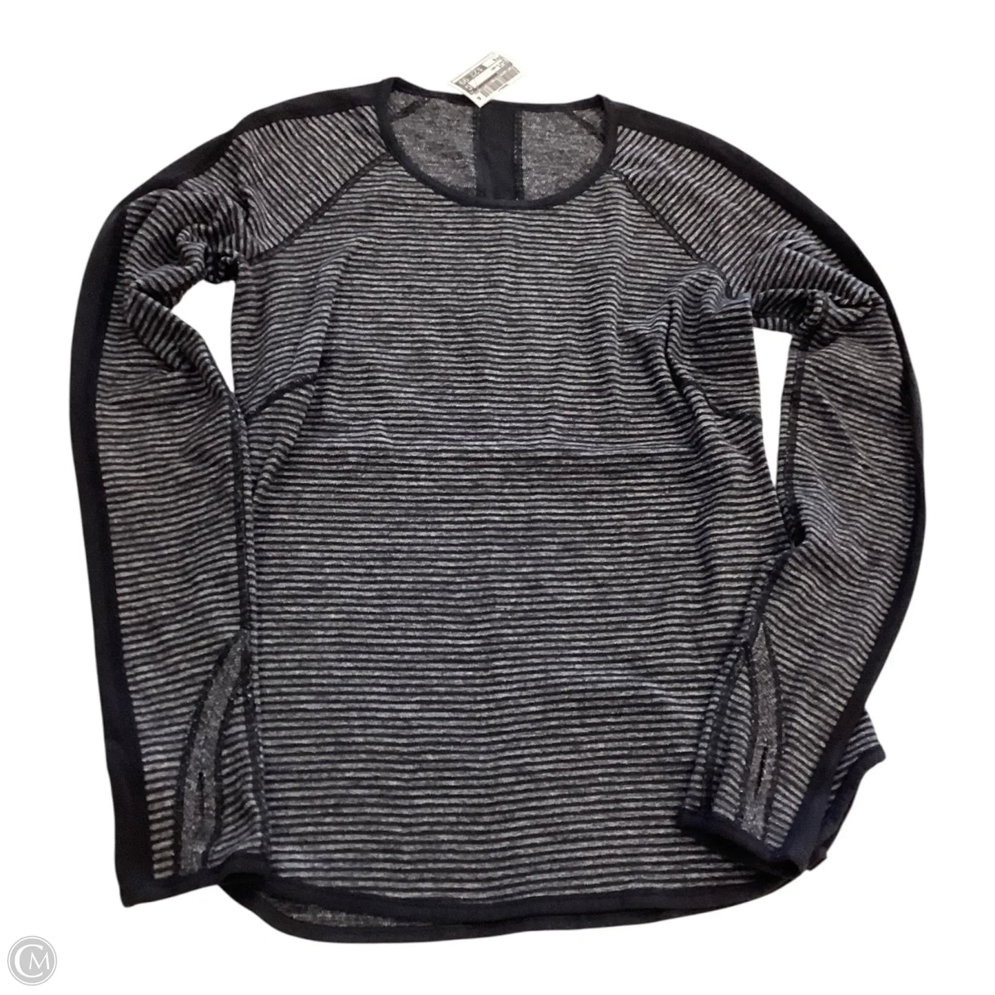 Top Long Sleeve By Lululemon In Black & Grey, Size: 6