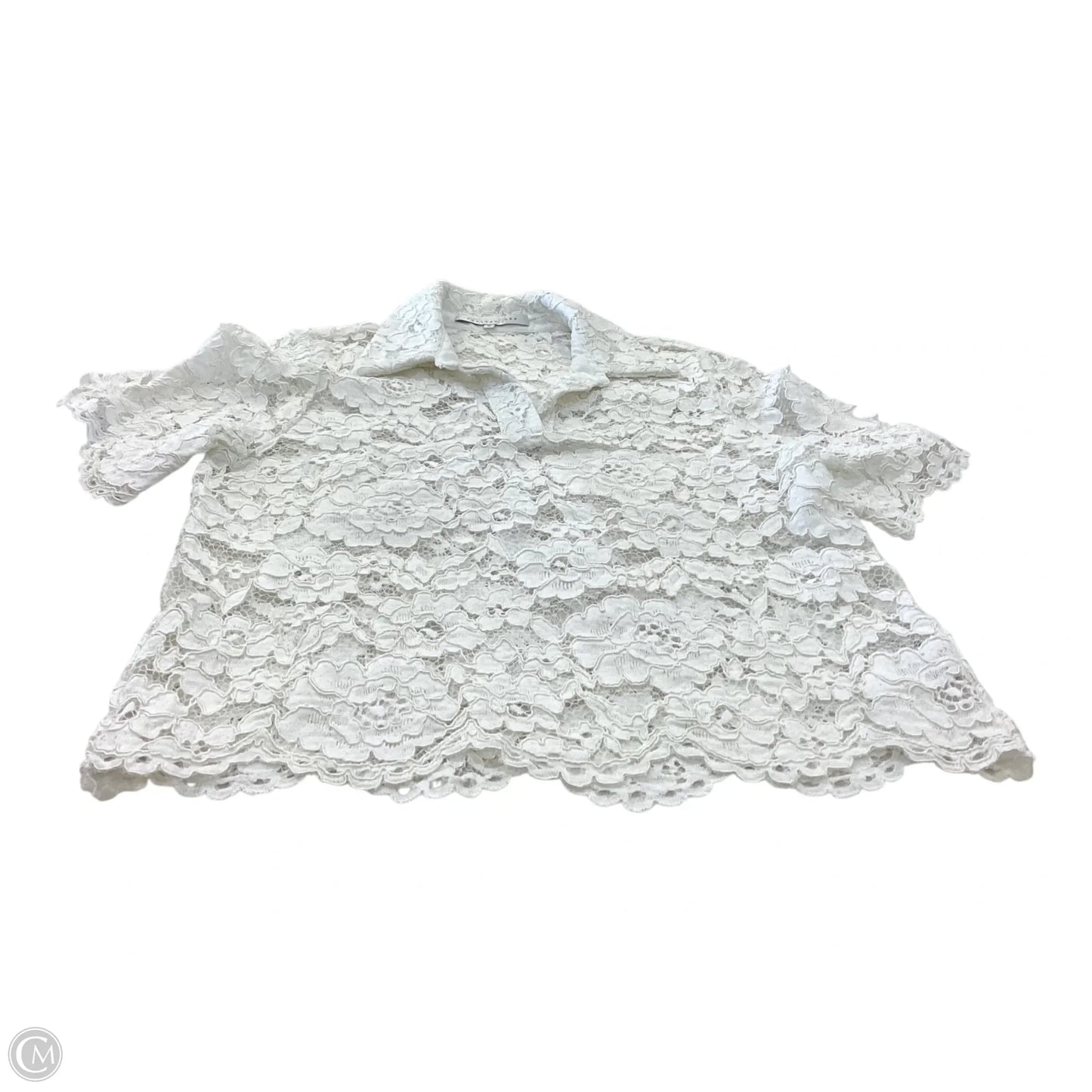 Top Short Sleeve By Endless Rose In White, Size: M