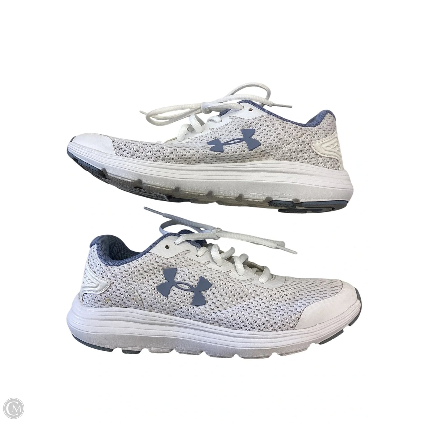 Shoes Sneakers By Under Armour In Blue & White, Size: 6.5