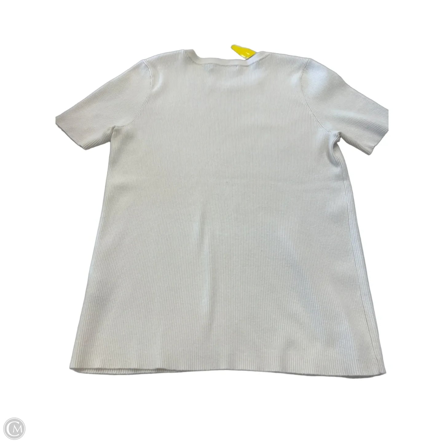 Top Short Sleeve By Lauren By Ralph Lauren In Cream, Size: L