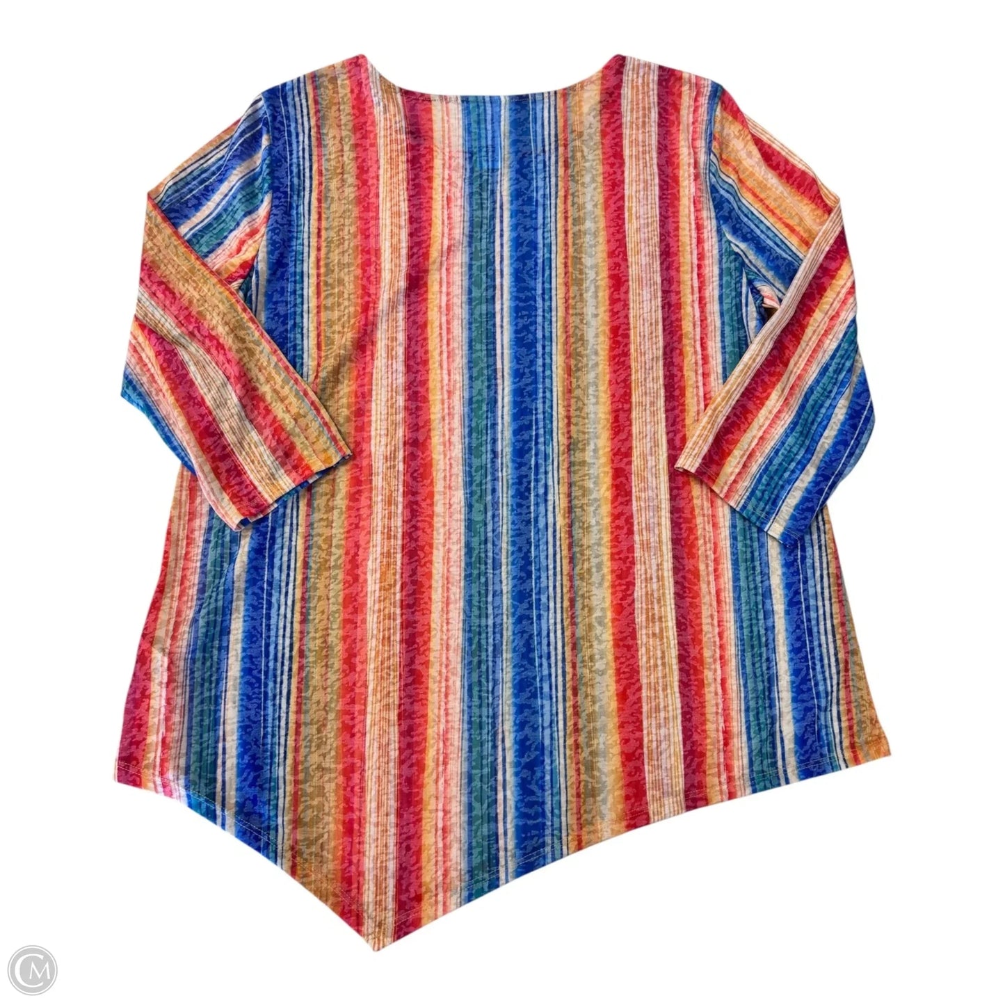 Top Long Sleeve By Ruby Rd In Striped Pattern, Size: L