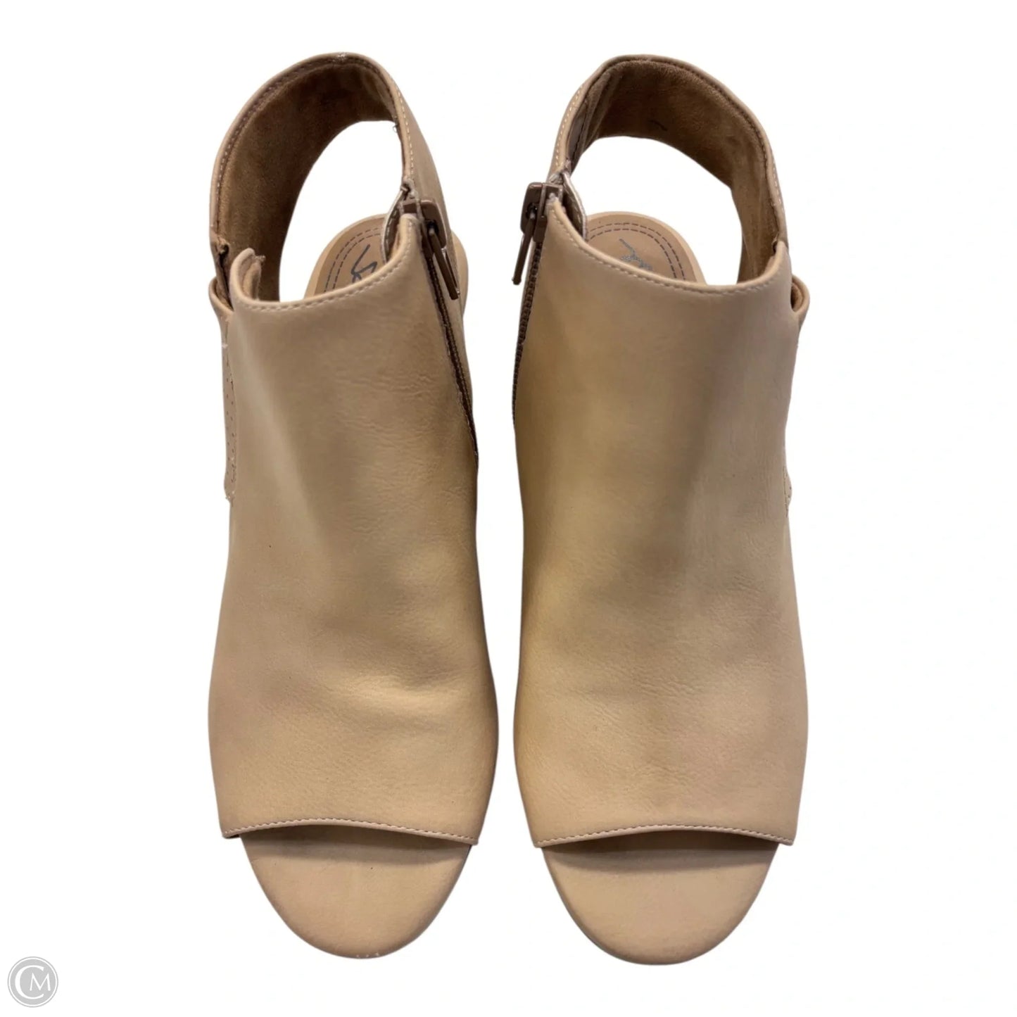 Boots Ankle Heels By Clothes Mentor In Tan, Size: 6