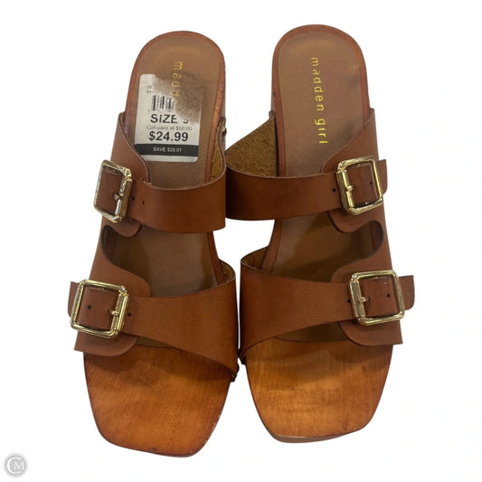 Shoes Heels Block By Madden Girl In Brown, Size: 9