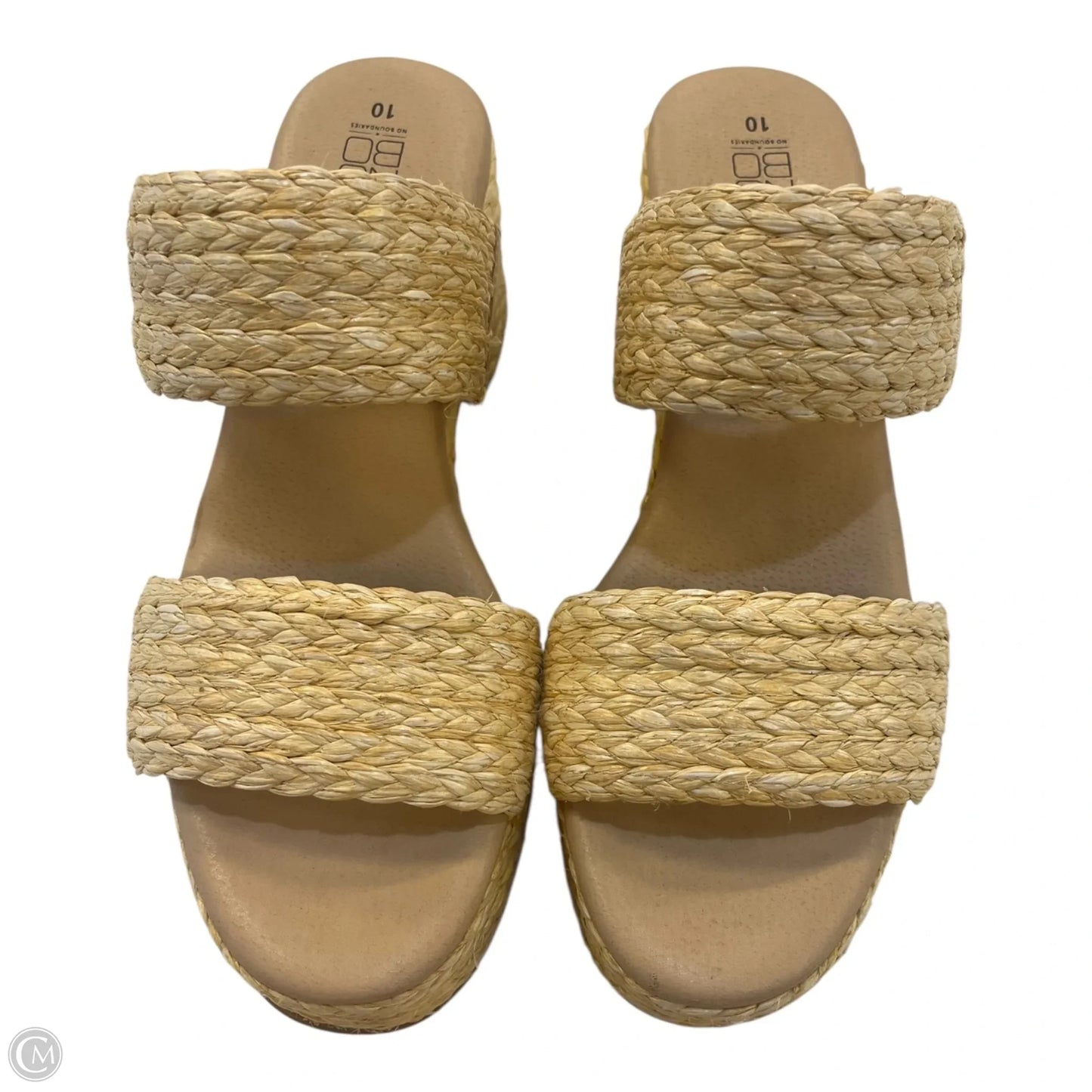 Sandals Heels Platform By No Boundaries In Beige, Size: 10