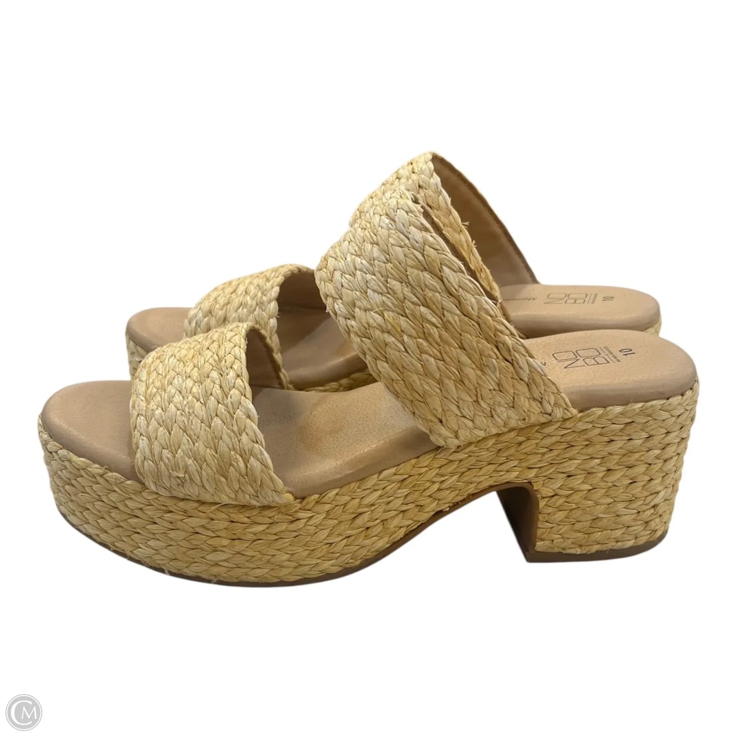 Sandals Heels Platform By No Boundaries In Beige, Size: 10
