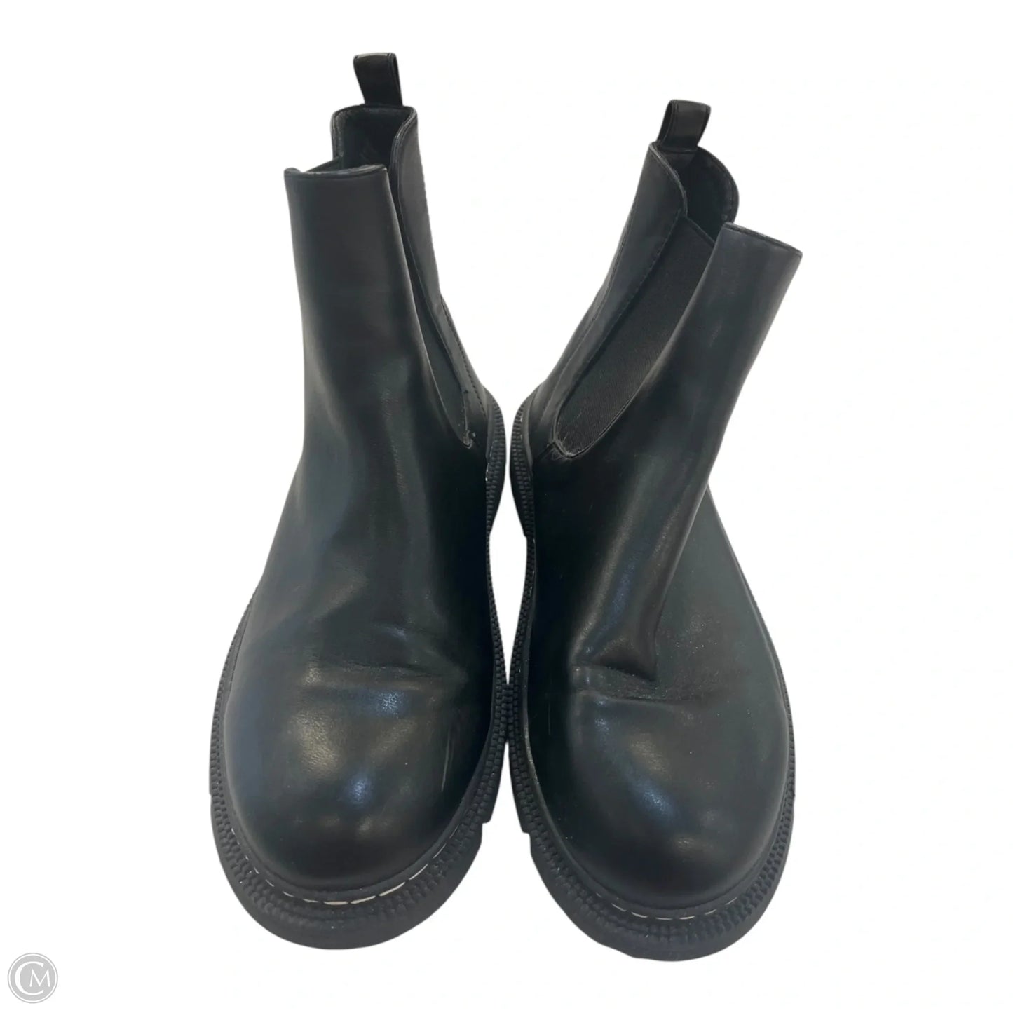 Boots Ankle Flats By Forever In Black, Size: 8