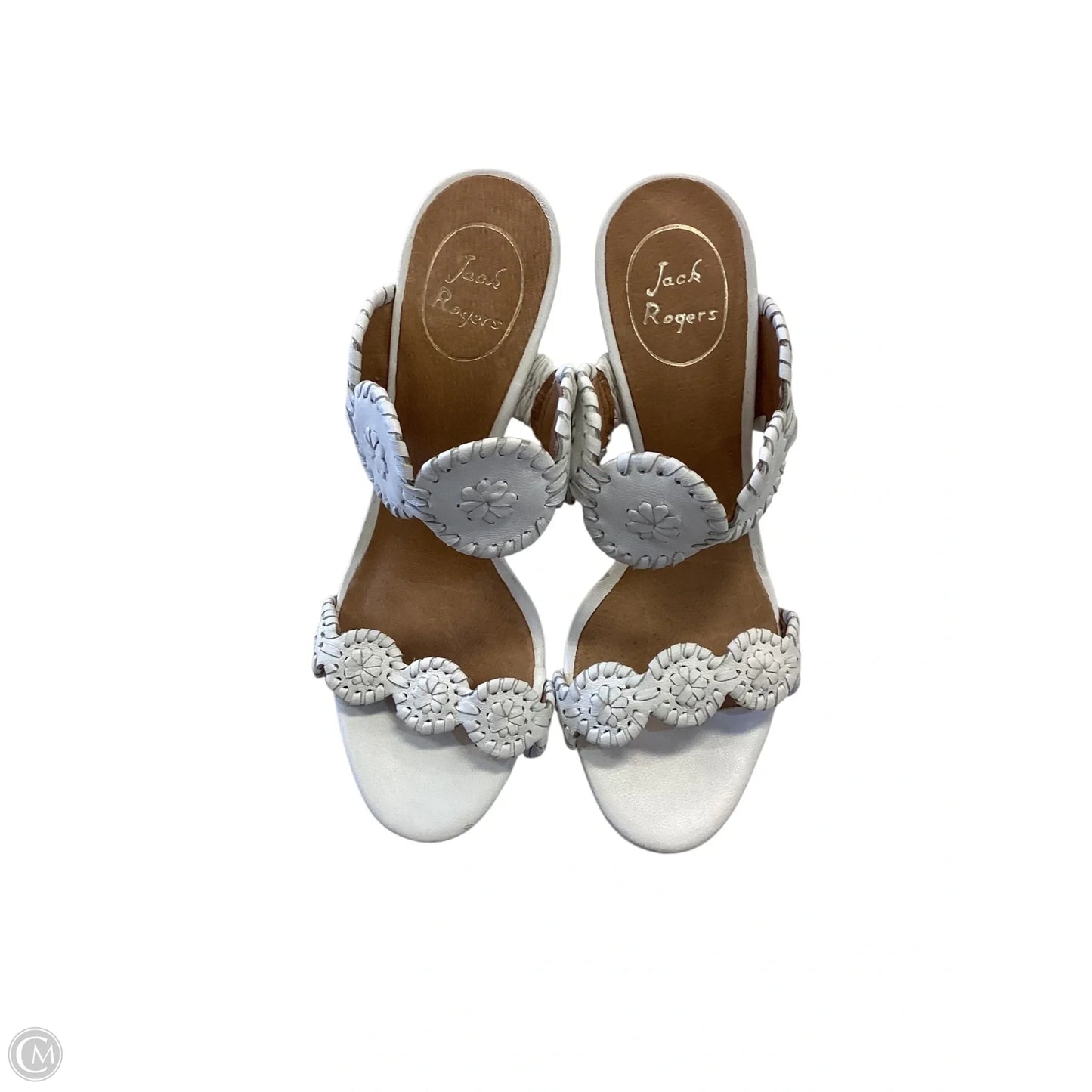Sandals Heels Wedge By Jack Rogers In White, Size: 7