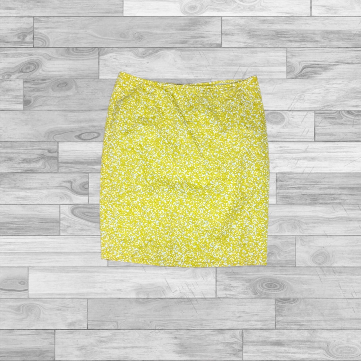 Skirt Midi By Tahari By Arthur Levine In Yellow, Size: Xl