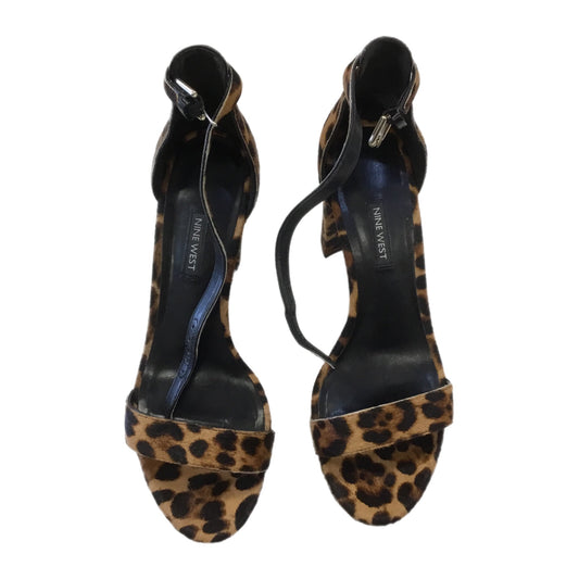 Shoes Heels Stiletto By Nine West In Animal Print, Size: 9.5