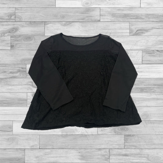 Top Long Sleeve By Inc In Black, Size: Xl