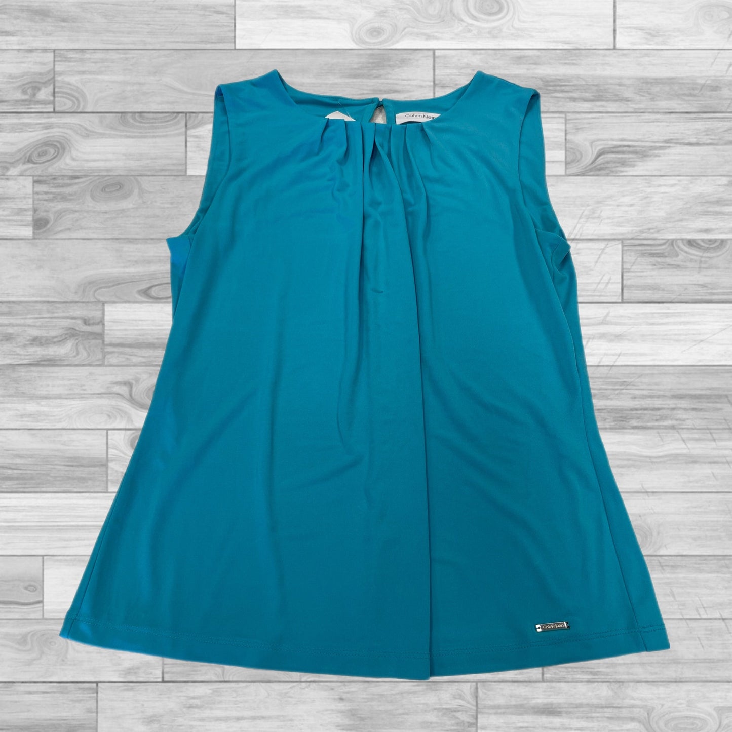 Top Sleeveless By Calvin Klein In Blue, Size: S