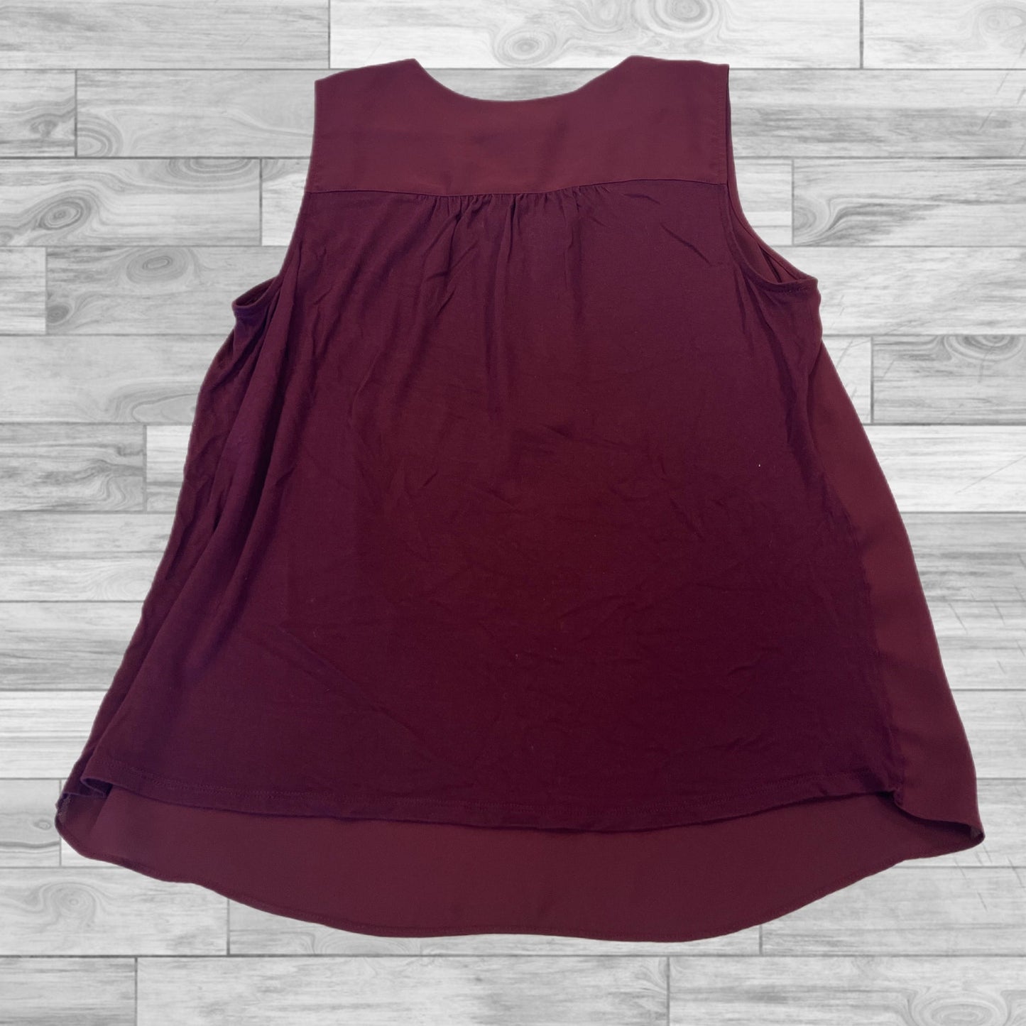 Top Sleeveless By Inc In Maroon, Size: M