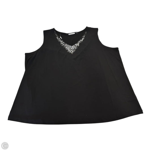 Top Sleeveless By Susan Graver In Black, Size: 3x
