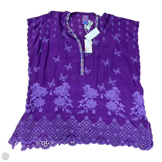 Top Short Sleeve By Johnny Was In Purple, Size: S