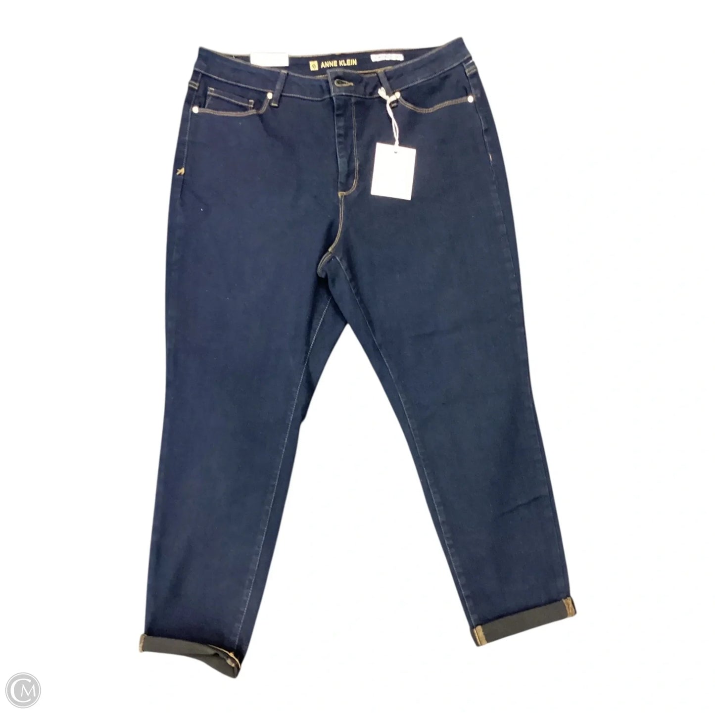 Jeans Skinny By Anne Klein In Blue Denim, Size: 18