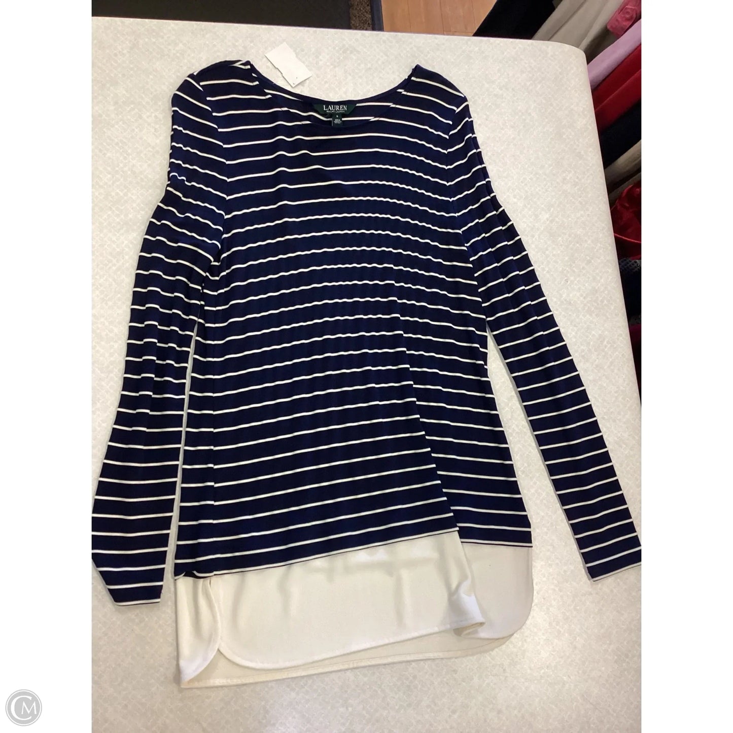Top Long Sleeve By Ralph Lauren In Striped Pattern, Size: S