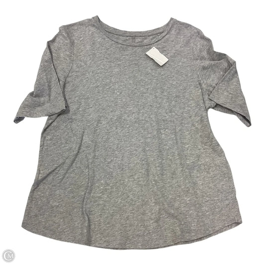 Top Short Sleeve By Eileen Fisher In Grey, Size: Lp