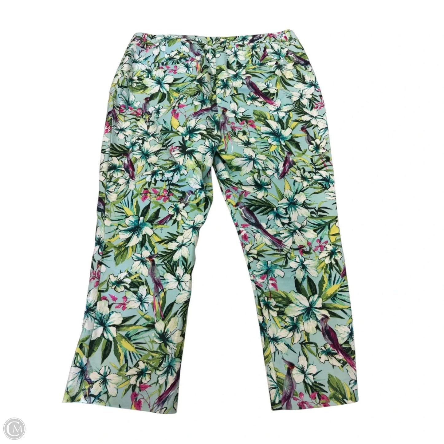 Capris By Chicos In Floral Print, Size: L