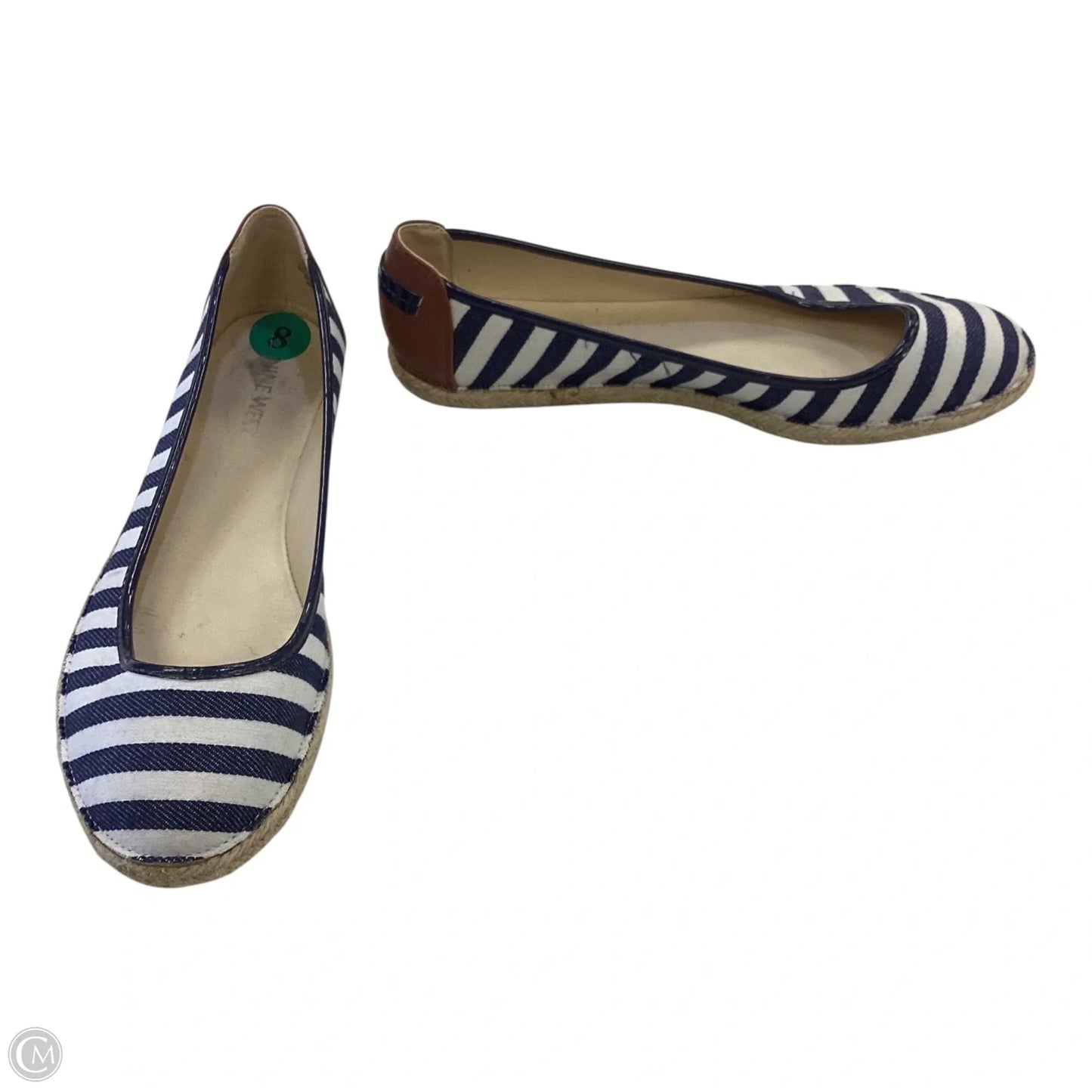 Shoes Flats By Nine West In Striped Pattern, Size: 8