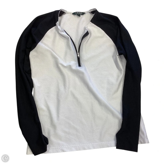 Top Long Sleeve By Ralph Lauren In Black & White, Size: L