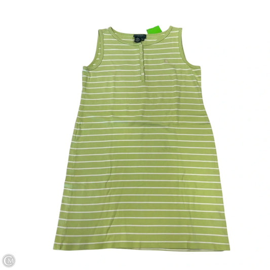 Dress Casual Midi By Lauren By Ralph Lauren In Green & White, Size: Lp