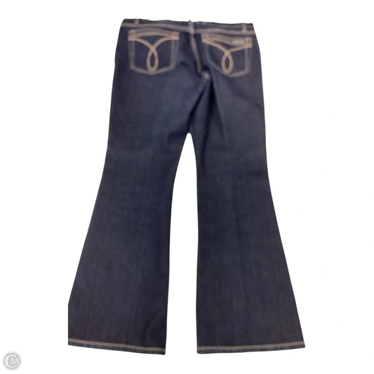 Jeans Flared By Calvin Klein In Blue Denim, Size: 14