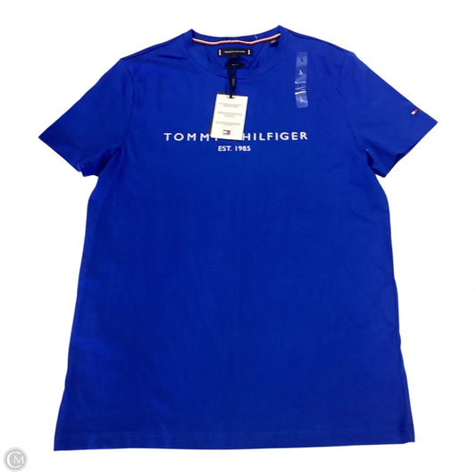 Top Short Sleeve By Tommy Hilfiger In Blue, Size: L