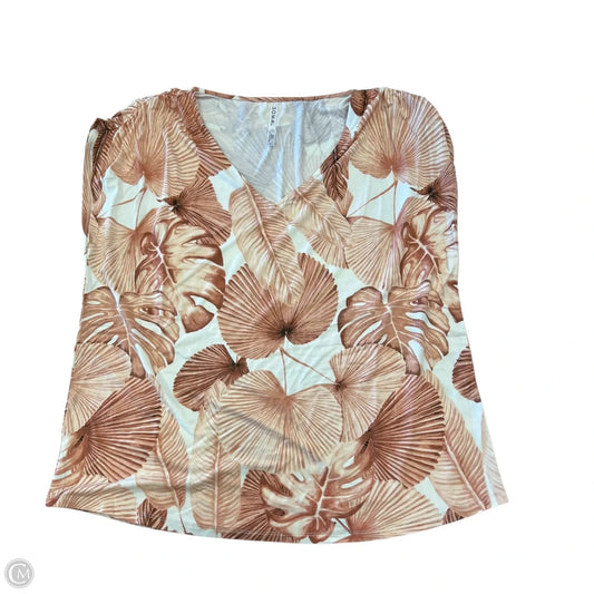 Top Short Sleeve By Soma In Tropical Print, Size: M
