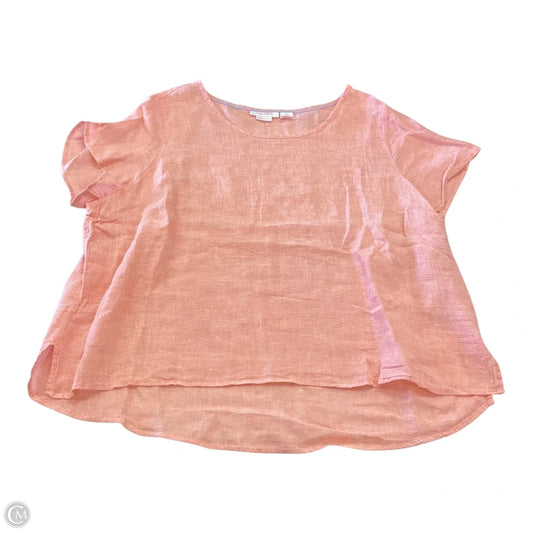 Top Short Sleeve By Isaac Mizrahi In Orange, Size: 2x