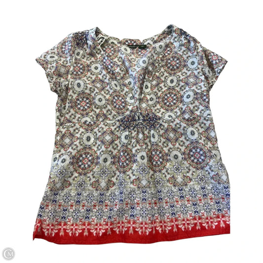 Top Short Sleeve By Eddie Bauer In Multi-colored, Size: L