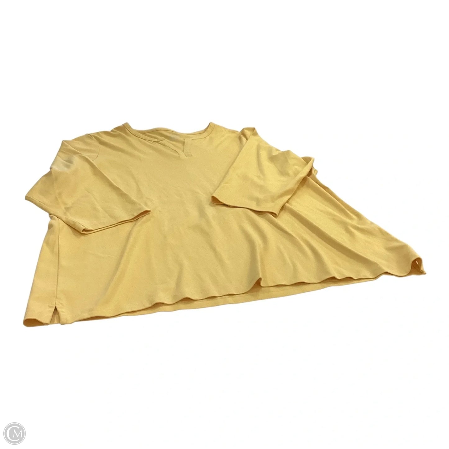 Top 3/4 Sleeve Basic By L.l. Bean In Yellow, Size: 3x