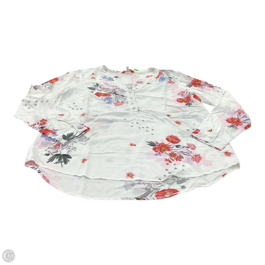 Top Long Sleeve By Clothes Mentor In Floral Print, Size: 8