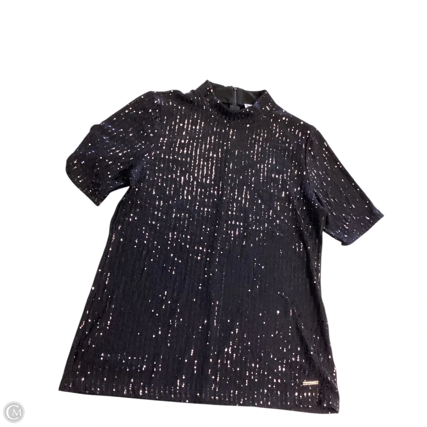 Top Short Sleeve By Anne Klein In Black, Size: M