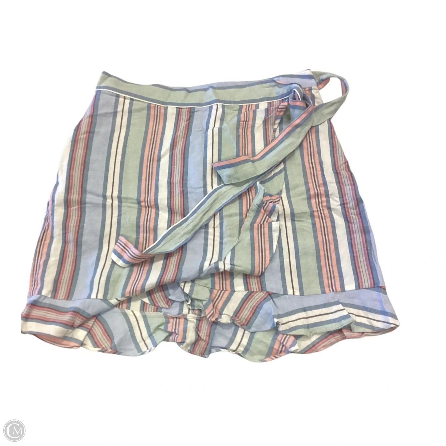 Skirt Midi By Loft In Striped Pattern, Size: 14