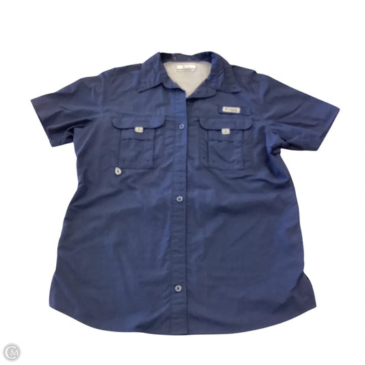 Athletic Top Short Sleeve By Columbia In Navy, Size: S