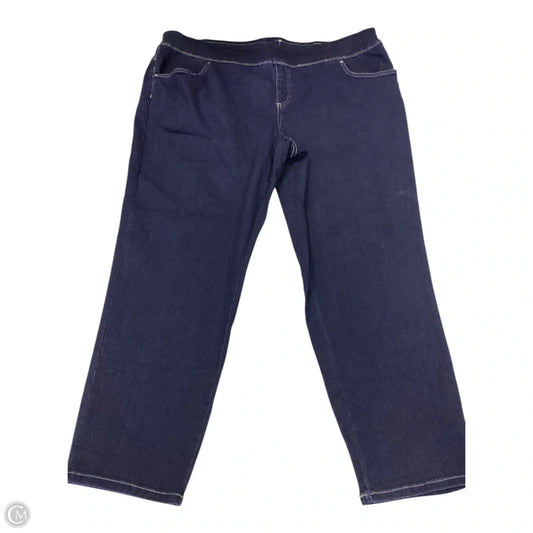 Jeans Straight By Terra & Sky In Blue Denim, Size: 2x