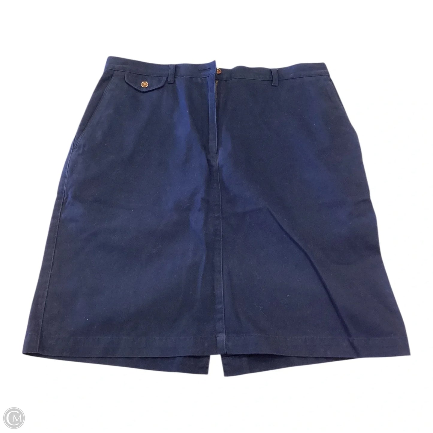 Skirt Midi By Lauren By Ralph Lauren In Navy, Size: 12