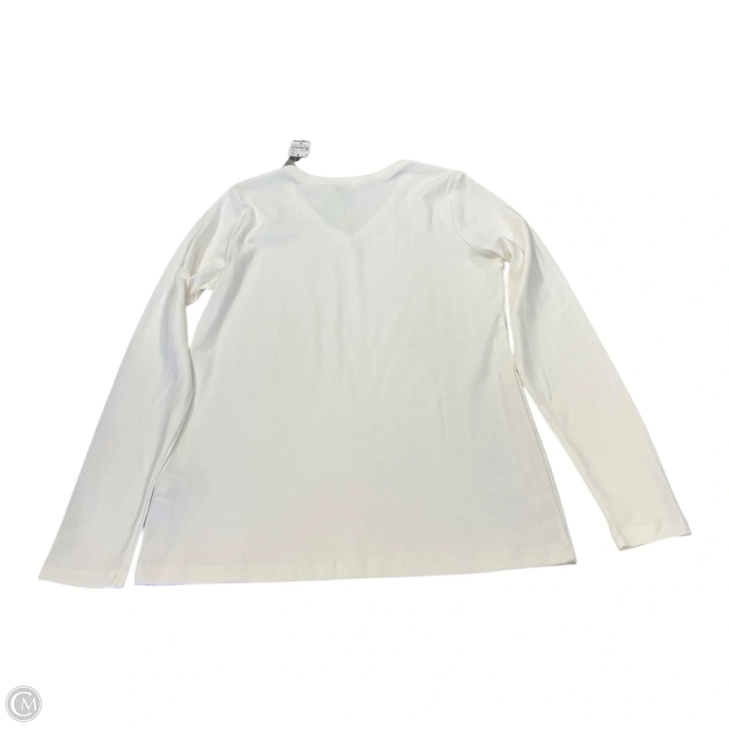 Top Long Sleeve By Lands End In White, Size: M